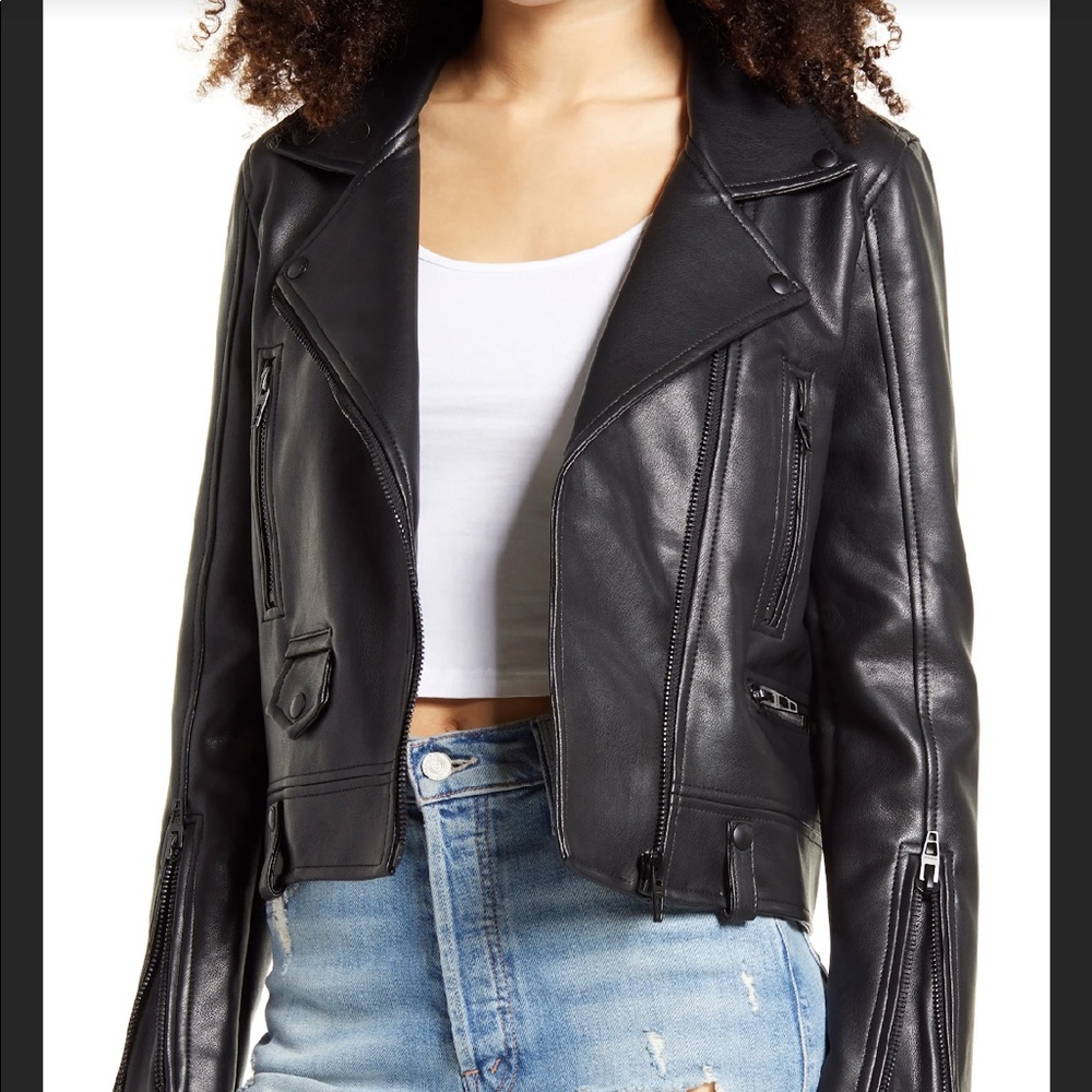 NWT Blank NYC faux leather Moto jacket